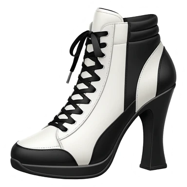 Sneaker with a high heel sticker