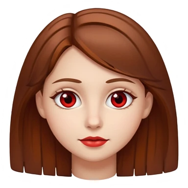 brown haired girl red rimmed eyes sticker
