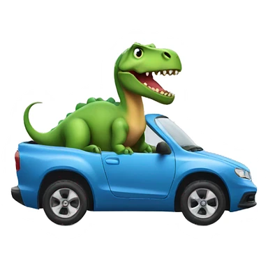 Dinosaur in a car sticker
