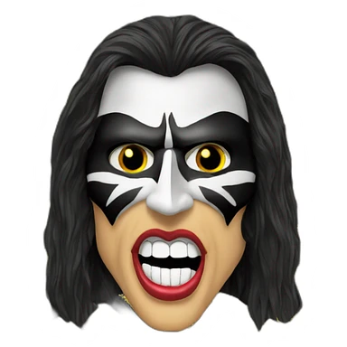 gene simmons kiss mask sticker