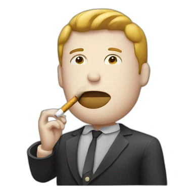 Homme fume cigarette sticker