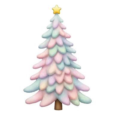 Pastel Christmas tree sticker
