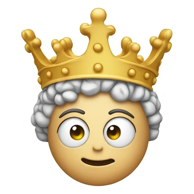 Brain wearing crown sticker
