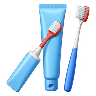 toothpaste and toothbrush sticker