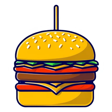 fancy gold-plated burger with gold leaf sticker