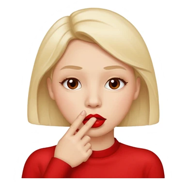 Um dedo dentro da boca sticker