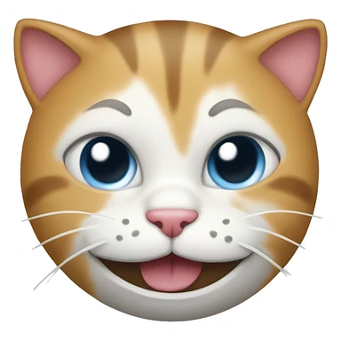 confuse but happy, cat face sticker