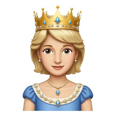 standing, Princess Diana with a crown sticker