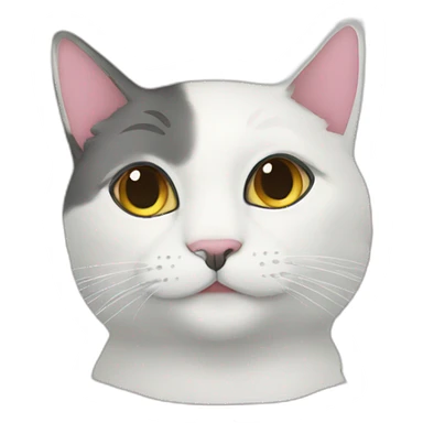 Nibce cat with flowers sticker