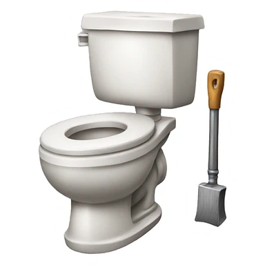 Toilet made out of hammer sticker