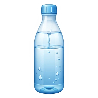 open bottle of water sticker