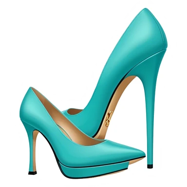 heels yves saint laurent Turquoise colors sticker