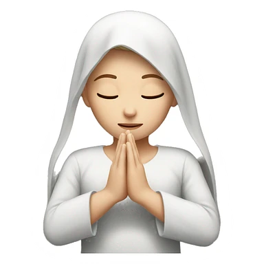 A white girl praying sticker