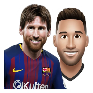 Messi qui tacle Ronaldo sticker