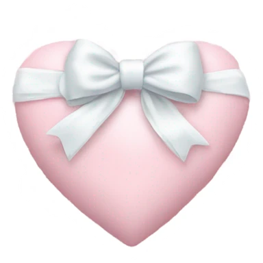 rococo Pastel pink heart with white bow with lace and frills  sticker