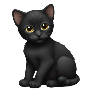 black baby cat sticker