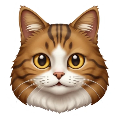 playful brown tabby cat with white face and legs sticker