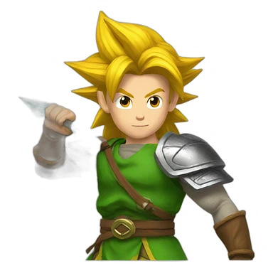 super saiyan link sticker