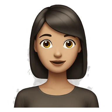 Brunette Girl with white Butterflys sticker