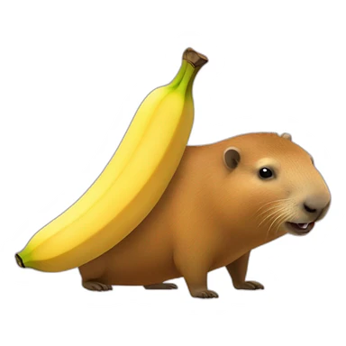 Capybara banana sticker