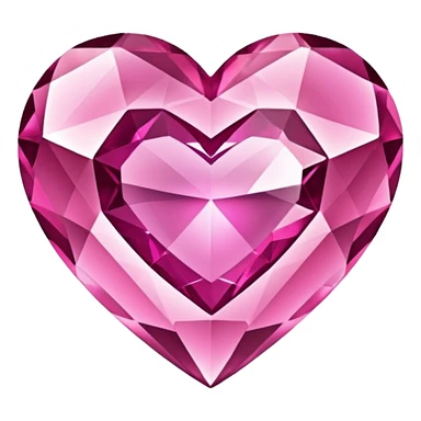 glitter pink crystal heart sticker