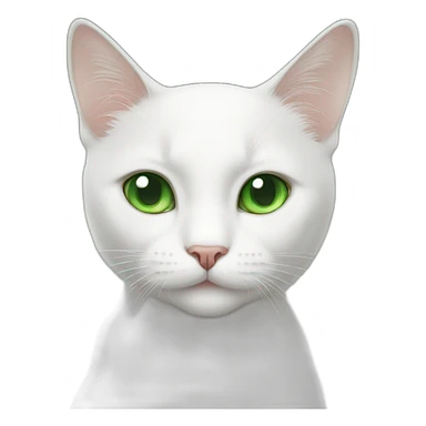 white cat green eyes sticker
