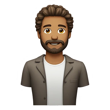 HOMBRE CON BARBA Y PELO CASTAÑO sticker