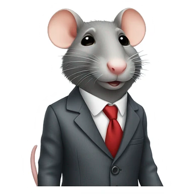 Rat wearing a suit sticker