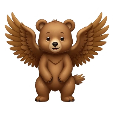bear with wings sticker