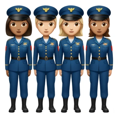 female soldiers sticker