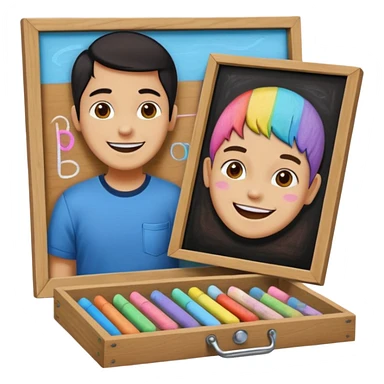 Chalk Drawer + sidewalk board, Street Artists. sticker