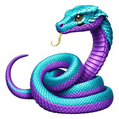 glitter purple and cian cobra sticker