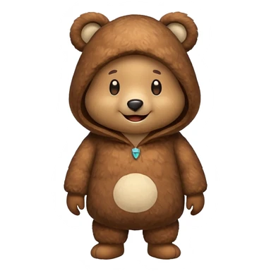 Mushroom dressed in a bear sticker