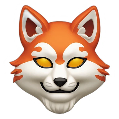 kitsune japanese mask sticker