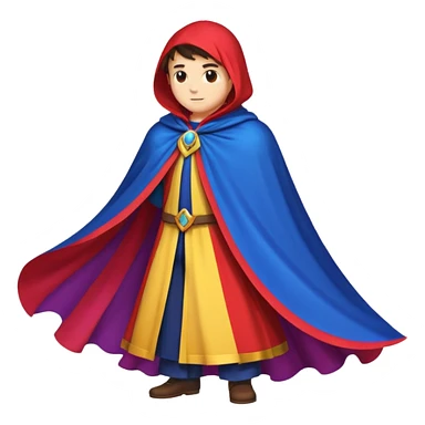  Cape Emoji fantasy pixel art style sticker