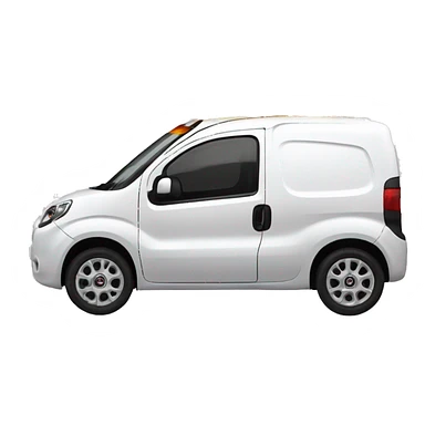 fiat fiorino fire brand car, white color sticker