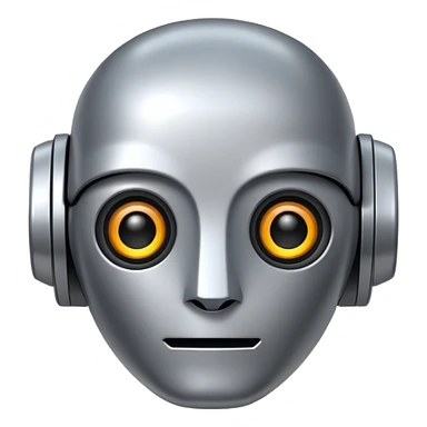 robot face sticker