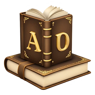 enchanted book with floating letters sticker