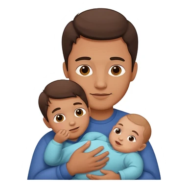 Man with one Baby. sticker