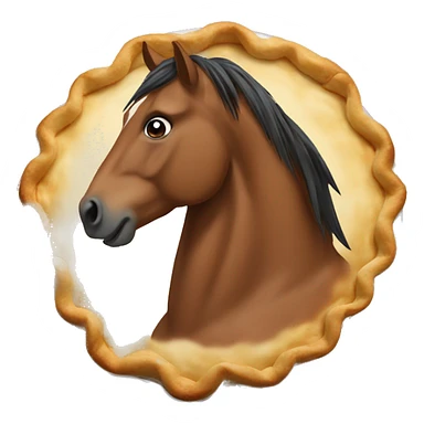 Horse in a pie sticker
