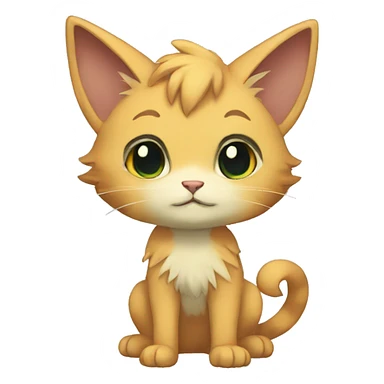 a anthro chibi-style cat-Fakémon-hybrid full body sticker