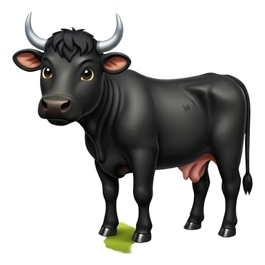 Black cattle  sticker
