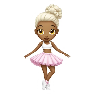 Bailarina de hip hop blanca femenina sticker