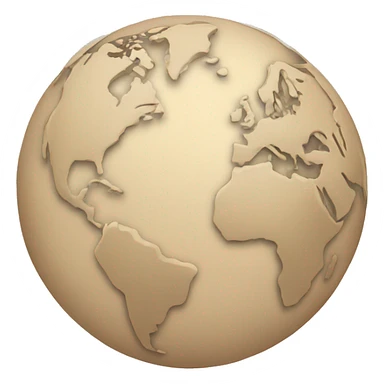 beige globe  sticker