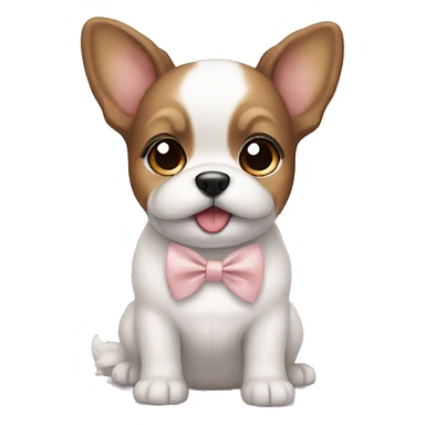 cutest dog ever with white bow sticker