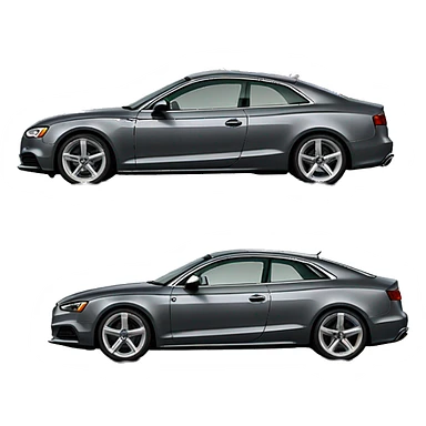 gray Audi A5 covered in colorful Christmas lights and a Christmas tree on the roof  sticker