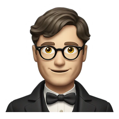 tommy shelby with glasses (happy) sticker