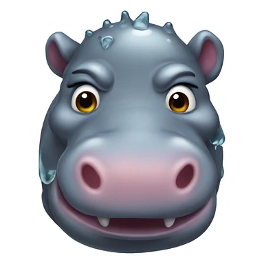 dripped out hippo sticker