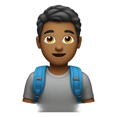 young guy with sport bag sticker