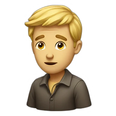 thinking man sticker